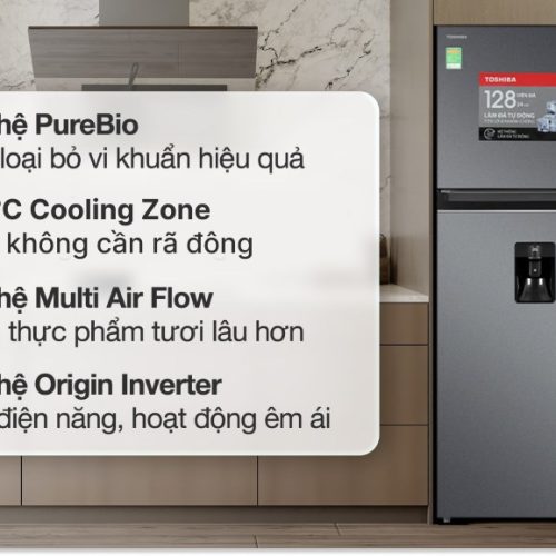 Tủ Lạnh Toshiba Inverter GR-RT535WEA-PMV(06)-MG 417 Lít Chính Hãng Giá Tốt Tại Hải Phòng