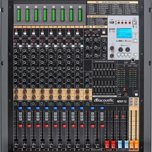 Mixer DBacoustic MXF12 – Mixer Digital chuyên nghiệp, xử lý DSP 48-bit đỉnh cao