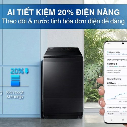 Máy Giặt Samsung Inverter 17Kg WA17CG6442BDSV Chính Hãng Giá Tốt Tại Hải Phòng