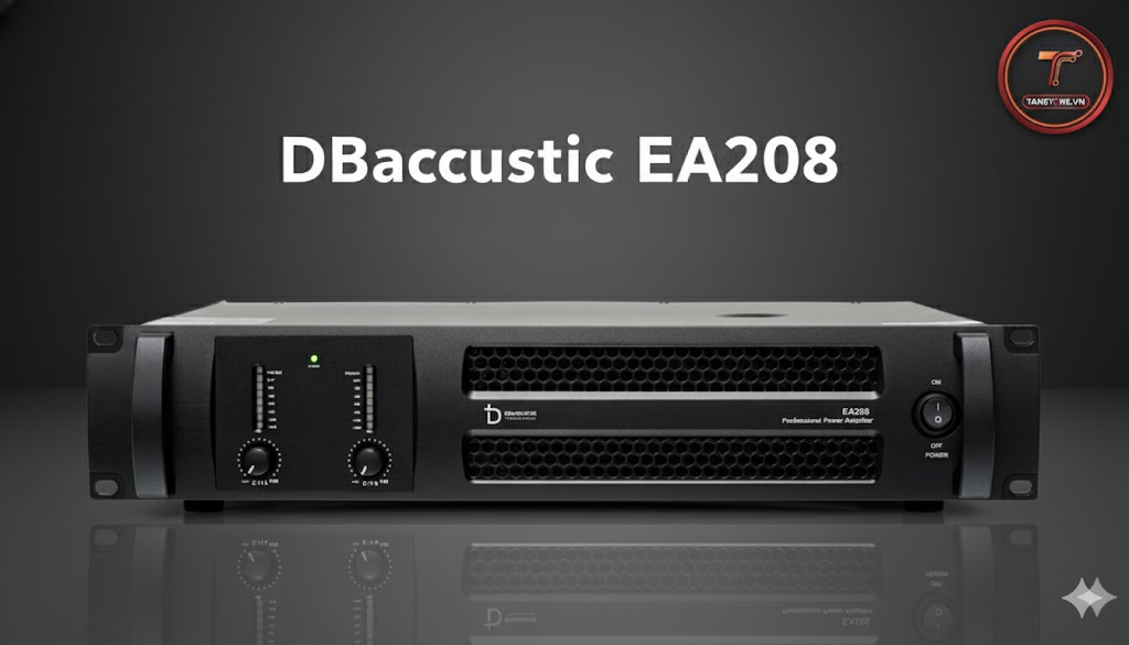 Đẩy công suất DBacoustic EA208 – Cục đẩy 2 kênh Class H, nguồn xuyến, công suất mạnh mẽ