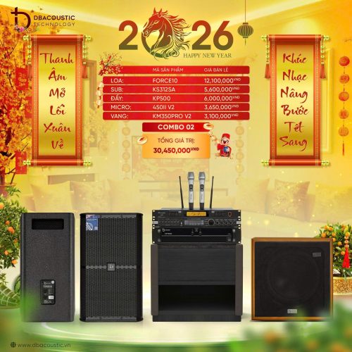 Combo Âm Thanh DBacoustic Force 10 – Giải Pháp Âm Thanh Mạnh Mẽ, Đa Năng